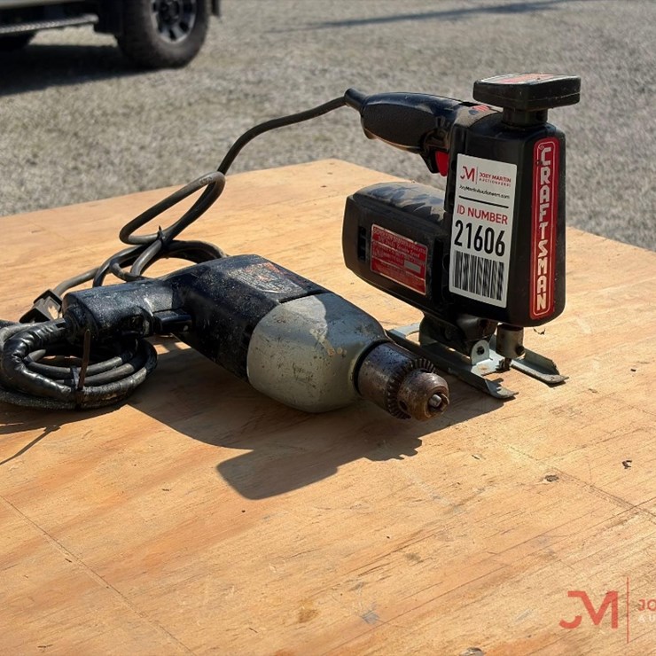 CRAFTSMAN ELECTRIC SCROLL SAW AND BLACK & DECKER ELECTRIC DRILL