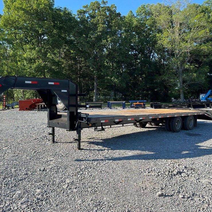 2025 C & W Trailers Dual T/A Flatbed Gooseneck Trailer