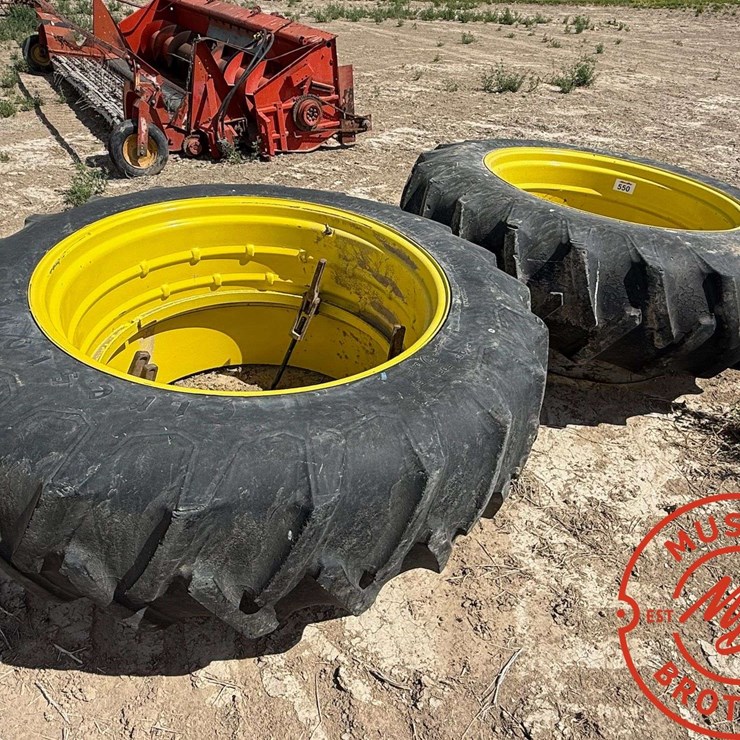Pair of 16.9-38 Snap-On Duals *Tires poor