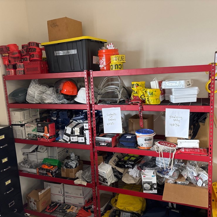 #4035 • CONTENTS OF TWO SHELVING UNITS