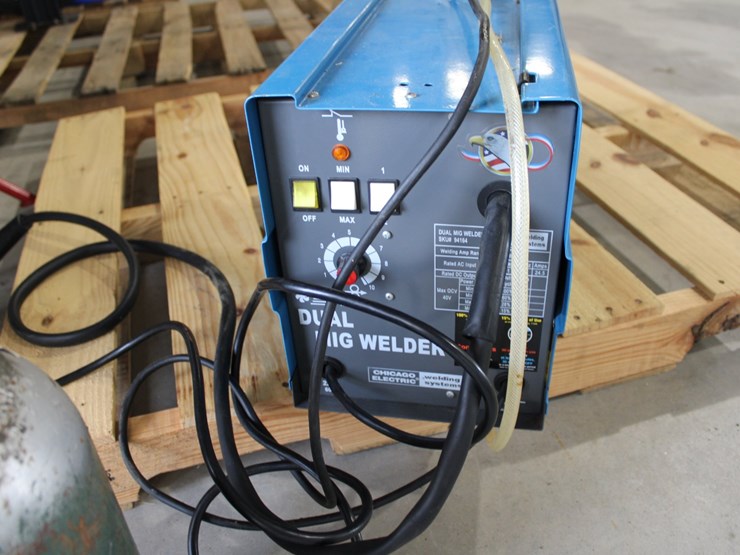 #1021-•-chicago-electric-welding-system-dual-mig-welder-w/-nitrogen-bottle-image-1