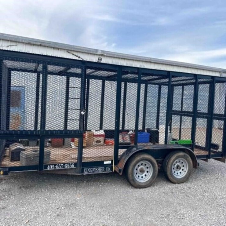 COVERED TRASH TRAILER & CONTENTS