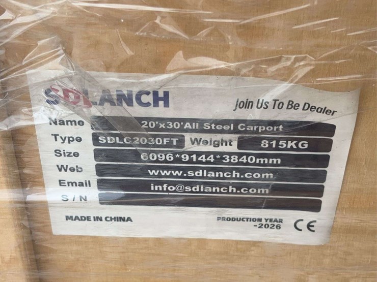 sdlanch-sdlc2030ft-20'-x-30'-all-steel-carport-with-enclosed-sidewalls-image-13
