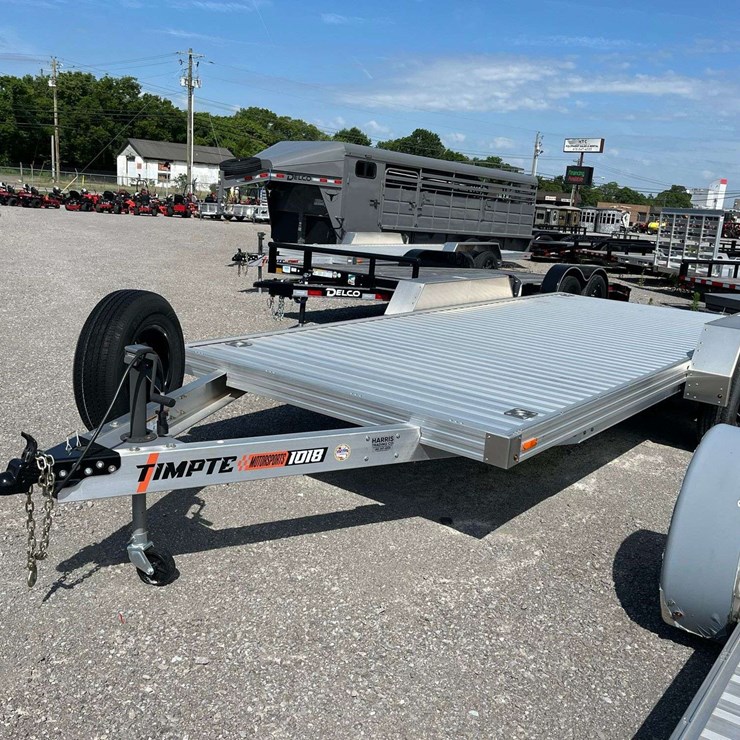 New 2025 TIMPTE 1018 MOTORSPORTS T/A Aluminum Tag Trailer