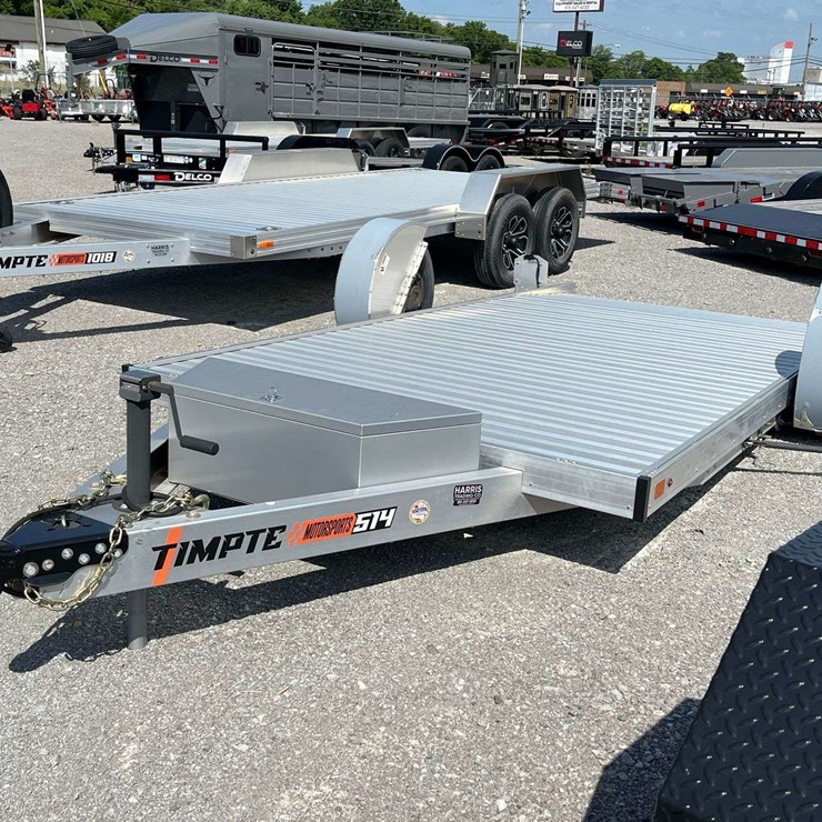 Unused 2024 TIMPTE 514 Motorsports S/A Aluminum Drop Deck Tag Trailer