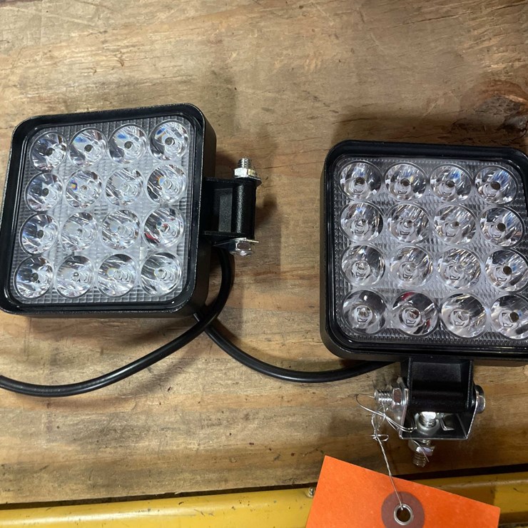 #2687 • (2) LED Worklights, 3.5" Square, 12vdc (PR12)