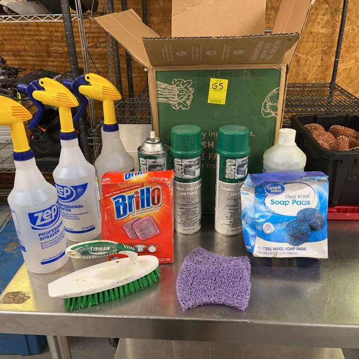 Box of Cleaning Supplies