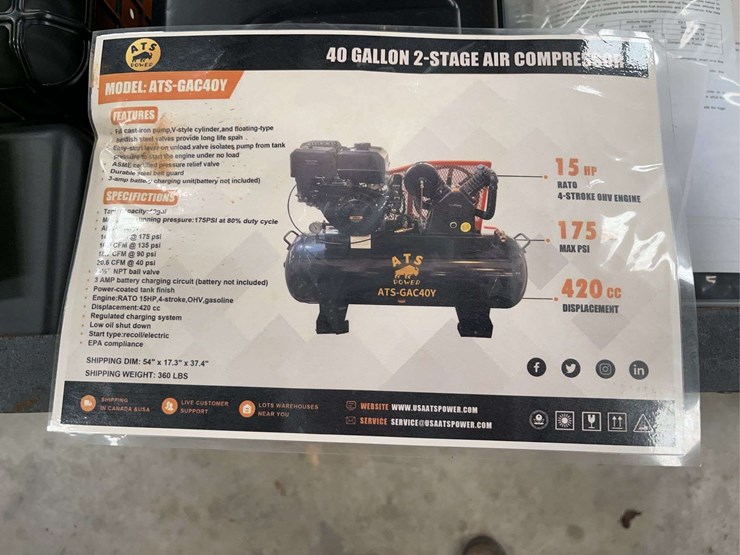 agt-industrial-420cc-gasoline-engine-40-gal.-air-compressor-image-2