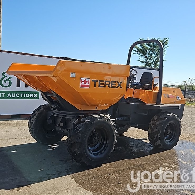 Terex 6 Ton Swivel Skip Dumper, Roll Bar