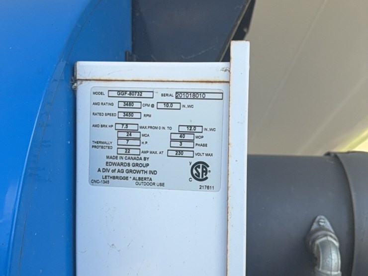 meridian-6000-bushel-hopper-bin-with-fan,-used-for-grain-only,-excellent-shape-image-24