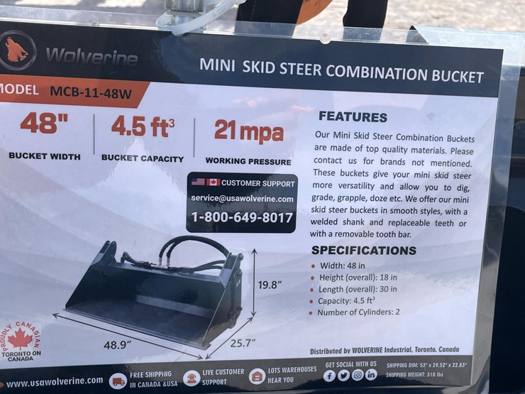 #2775-•-unused-2026-mini-skid-steer-combination-bucket-attachments-image-1