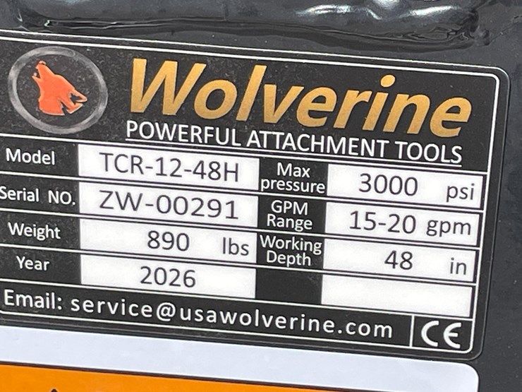 #2760-•-unused-2026-wolverine-skid-steer-trencher-attachment-image-11