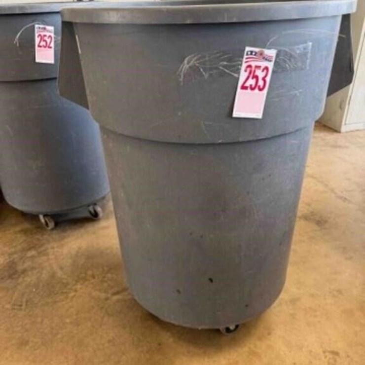 55-gallon plastic trash can