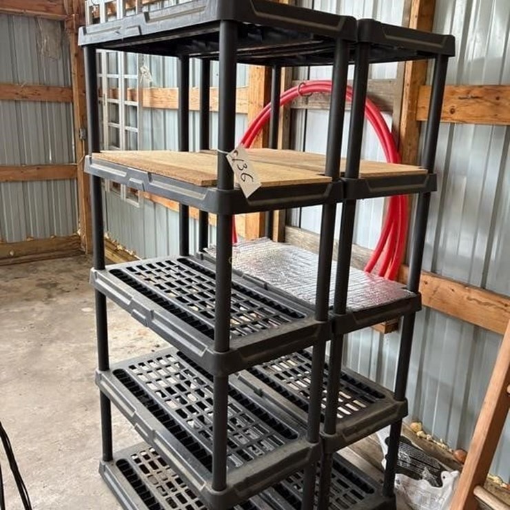 (2) 6' Plastic Shelving