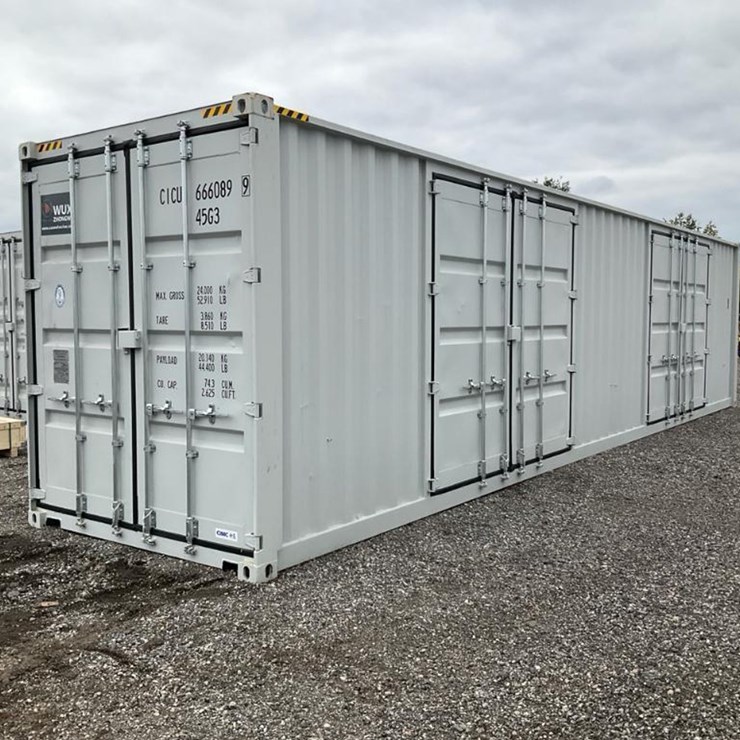#4003 • One Trip 40' High Cube 3-Door Shipping Container