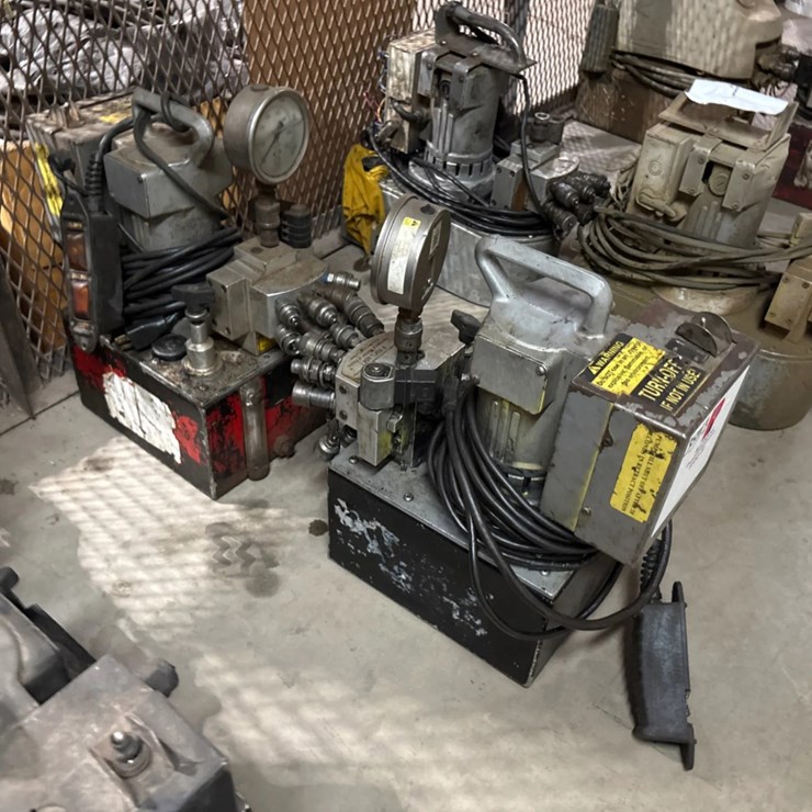 (2) power team 10K electric hydraulic pumps