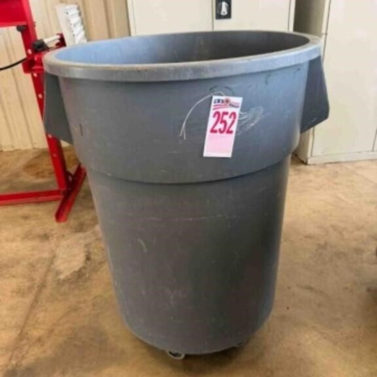 55-gallon plastic trash can