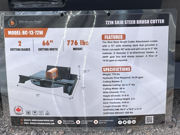 #2751-•-unused-2026-wolverine-skid-steer-brush-cutter-attachment-image-1