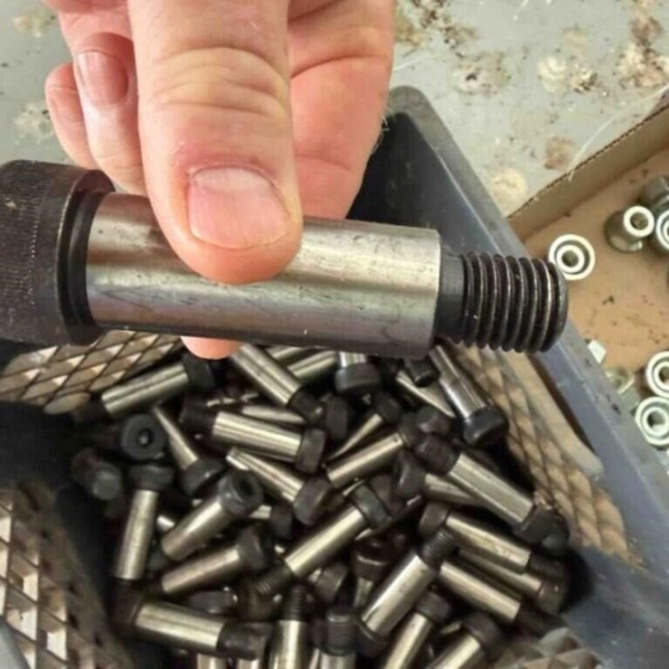 milk crate of should bolts