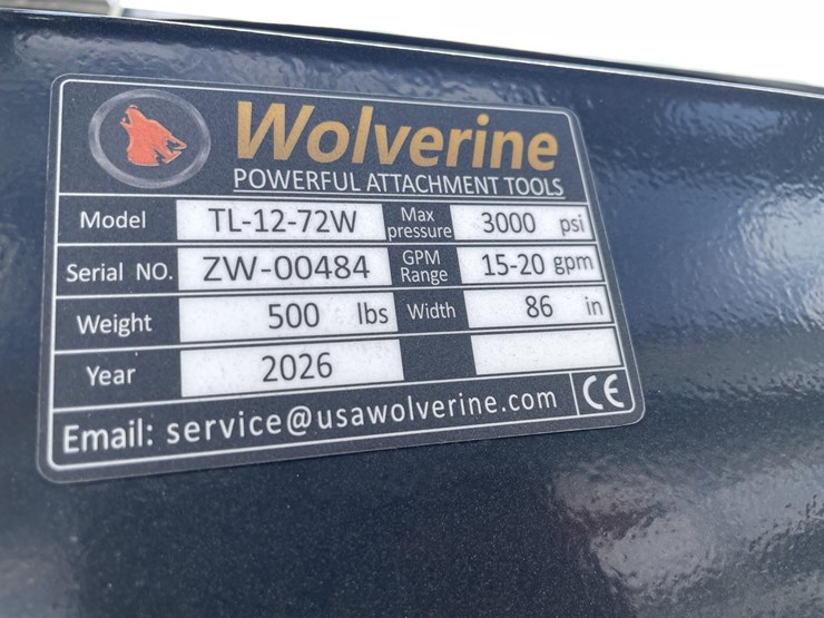 #2755-•-unused-2026-wolverine-skid-steer-hydraulic-rotary-tiller-attachment-image-10