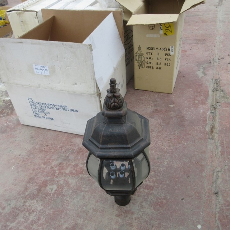 5-Blade Ceiling Fan & (4) Outdoor Wall Lamps