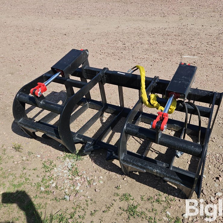 2025 Mid-State #18 E-Series Dual Cylinder Brush Grapple Skid Steer Attachment