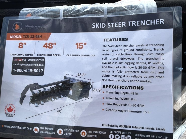 #2759-•-unused-2026-wolverine-skid-steer-trencher-attachment-image-1