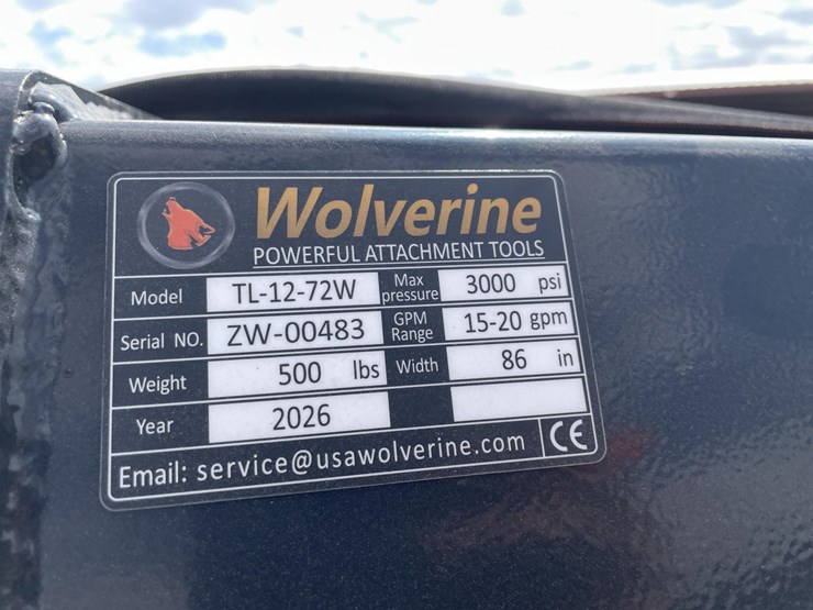 #2754-•-unused-2026-wolverine-skid-steer-hydraulic-rotary-tiller-attachment-image-17