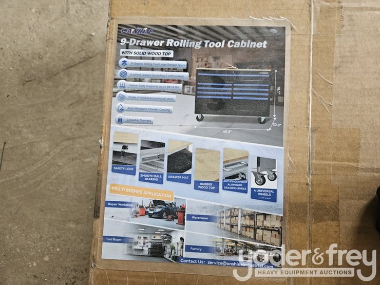 unused-onshine-9-drawer-rolling-tool-cabinet-image-1