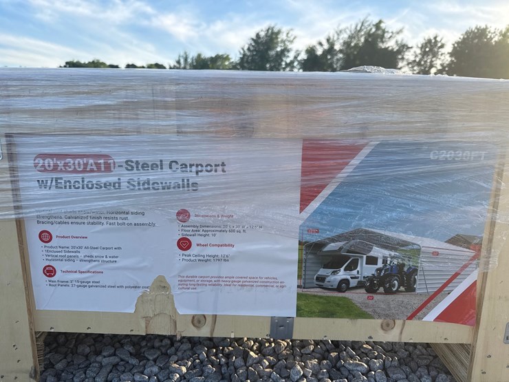 #8-•-20x30-steel-carport-with-enclosed-sidewall-image-1
