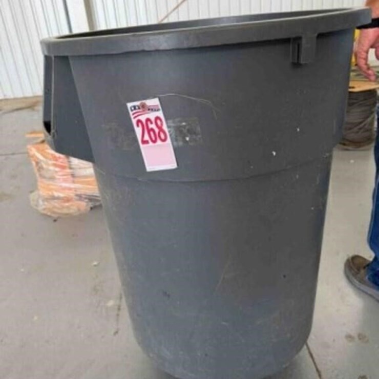 55-gallon plastic trash can