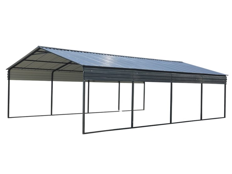 unused-onshine-12'-x-20'-galvanized-steel-carport,-verticle-tile,-sturdy-roof-image-1