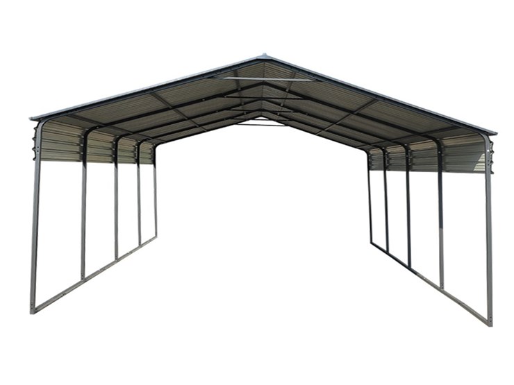 unused-onshine-12'-x-20'-galvanized-steel-carport,-verticle-tile,-sturdy-roof-image-9
