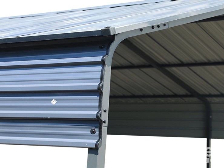 unused-onshine-12'-x-20'-galvanized-steel-carport,-verticle-tile,-sturdy-roof-image-12