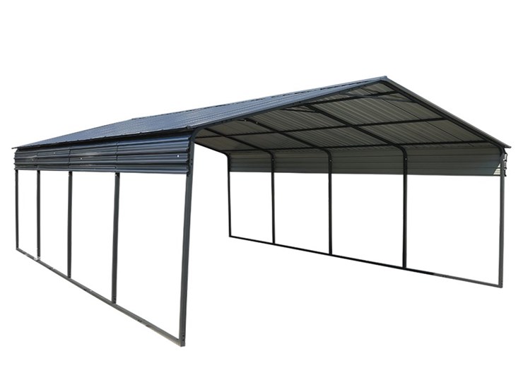 unused-onshine-12'-x-20'-galvanized-steel-carport,-verticle-tile,-sturdy-roof-image-10