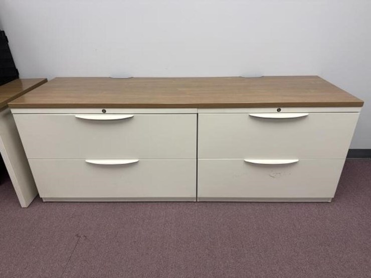 4-drawer-metal-filing-cabinet-with-wood-grain-top-image-1