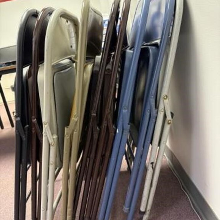 (9) Metal Folding Chairs, various colors