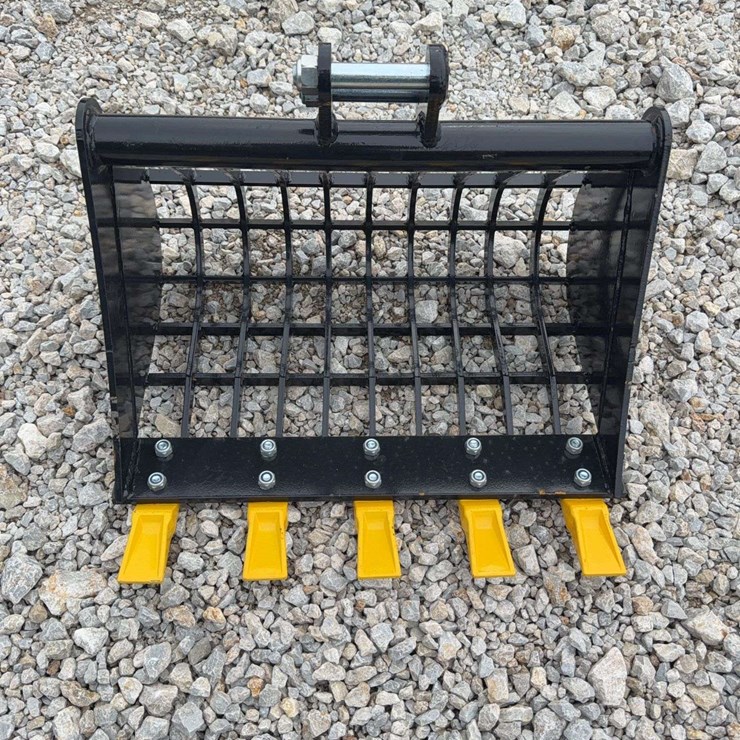 Mini Excavator Skeleton Sieve Bucket with Teeth
