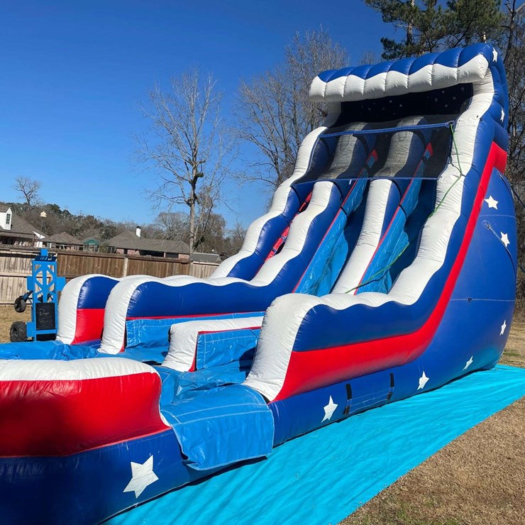 Double Lane 22' Inflatable Water Slide