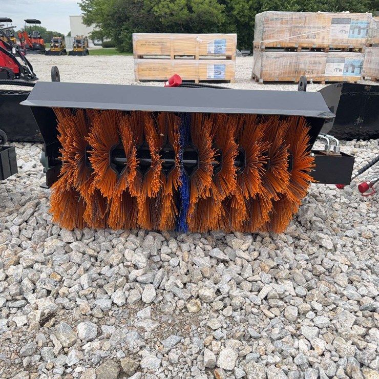 Hydraulic Rotary Broom Attachment for Mini Skid Steer
