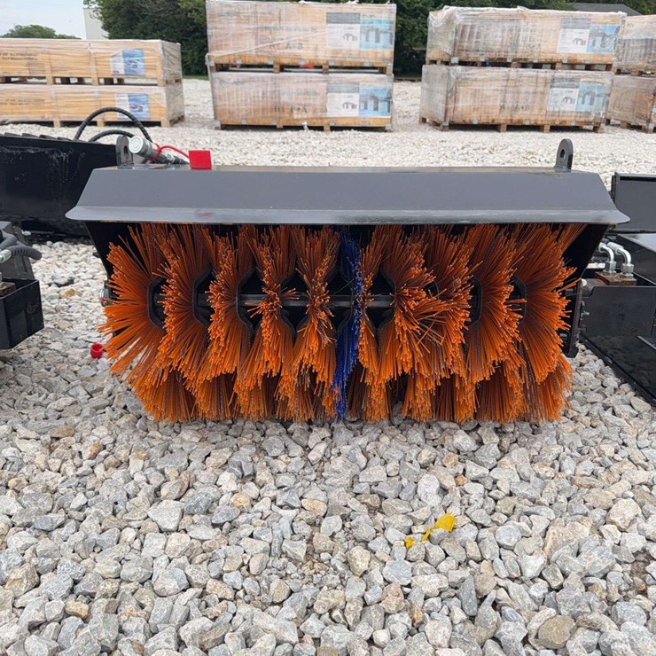Hydraulic Rotary Broom Attachment for Mini Skid Steer