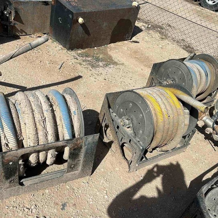 SET OF (3) CHEMICAL HOSE REELS