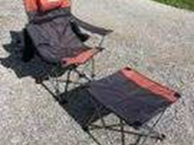 collapsible-camping-chair.-orange-brown.-comes-with-foot-stool-and-storage-bag!-image-2