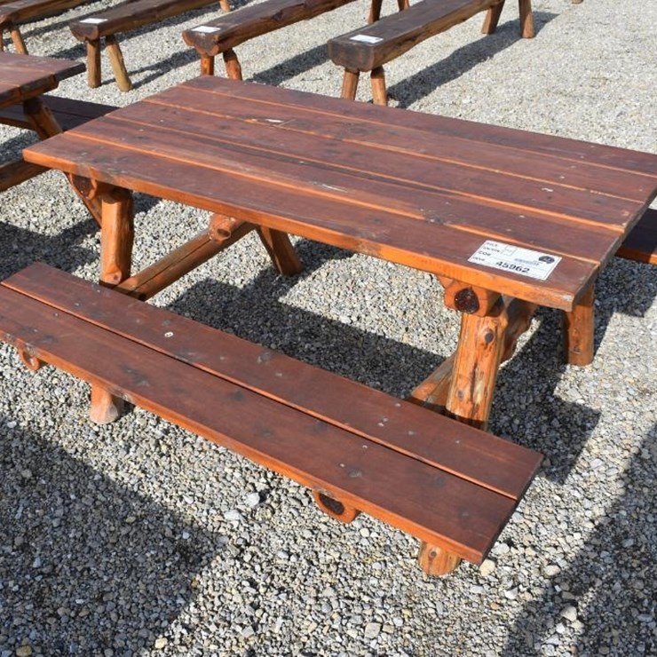 RUSTIC WOOD PICNIC TABLE 45962