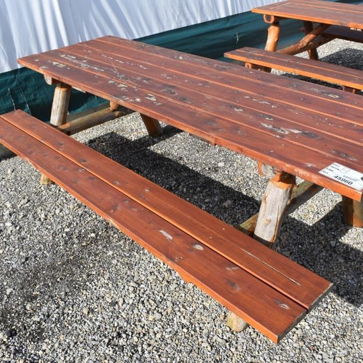 RUSTIC WOOD PICNIC TABLE 45960