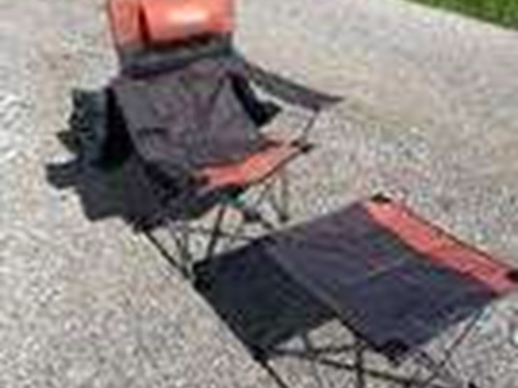 collapsible-camping-chair.-orange-brown.-comes-with-foot-stool-and-storage-bag!-image-2