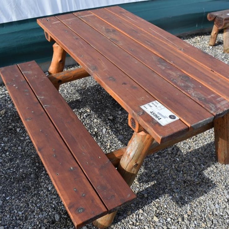 RUSTIC WOOD PICNIC TABLE 45964