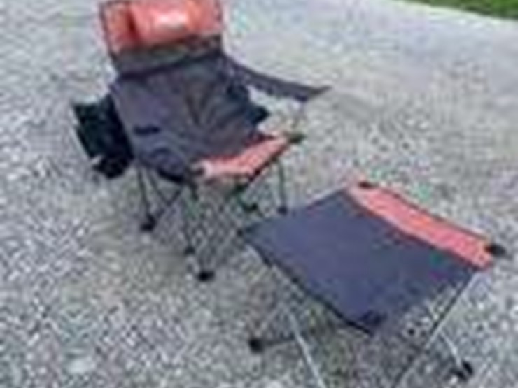collapsible-camping-chair.-orange-brown.-comes-with-foot-stool-and-storage-bag!-image-2