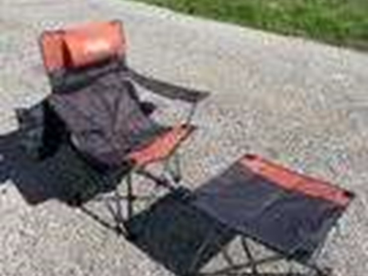 collapsible-camping-chair.-orange-brown.-comes-with-foot-stool-and-storage-bag!-image-2