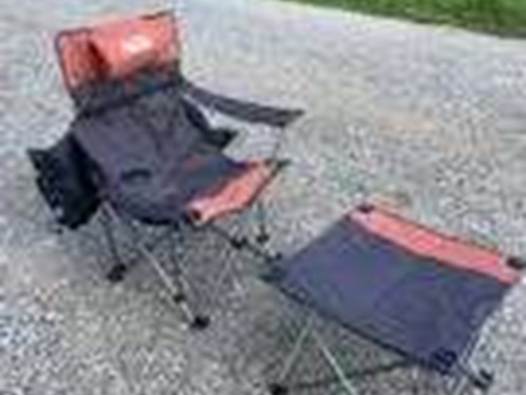 collapsible-camping-chair.-orange-brown.-comes-with-foot-stool-and-storage-bag!-image-2